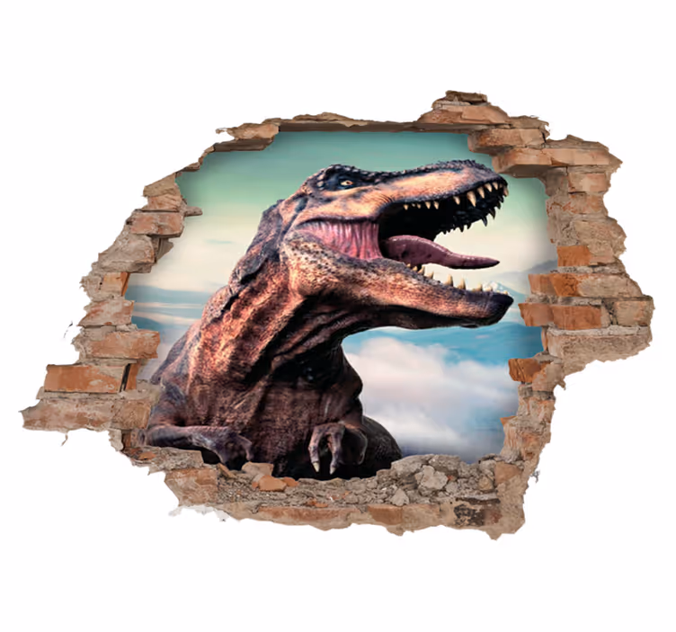 Vinyl teppich tiere realistischer 3d t-rex - TenStickers