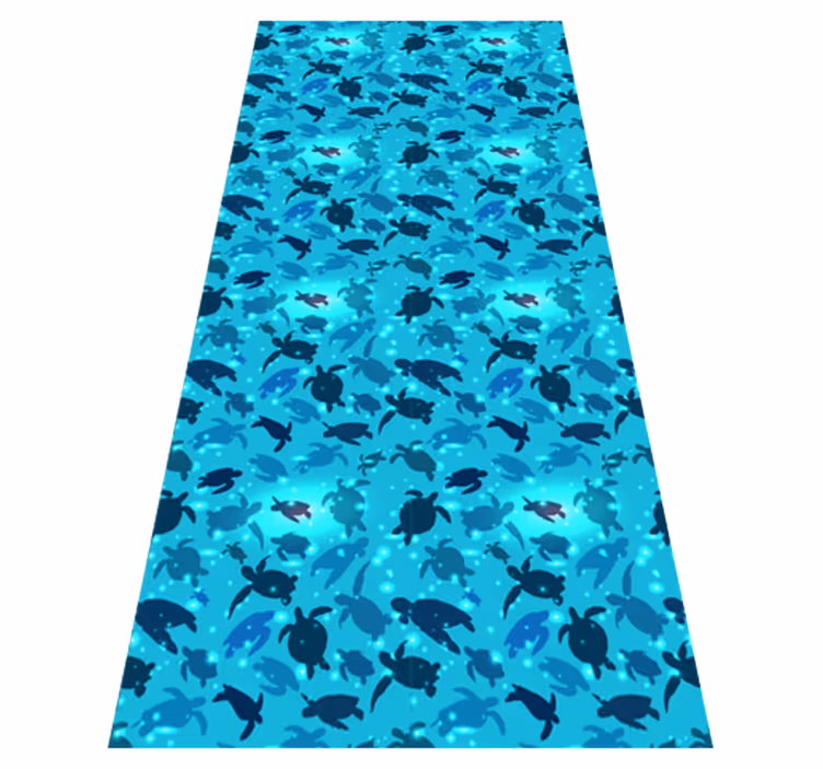 Vinyl teppich tiere mit schwimmenden schildkröten - TenStickers