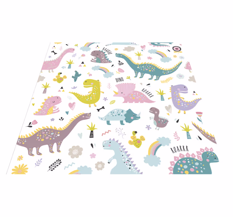 Vinyl teppich tiere dinosaurier kallax - TenStickers