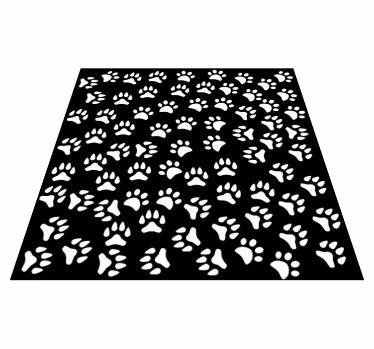 Vinyl teppich tiere mit weißen tiermotiven - TenStickers