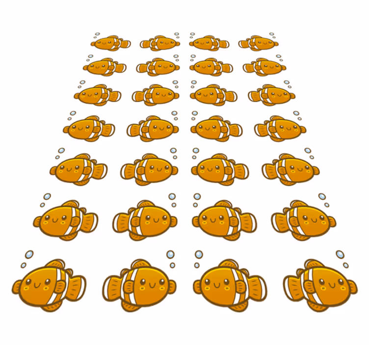 Vinyl teppich tiere mit clownfisch-muster - TenStickers