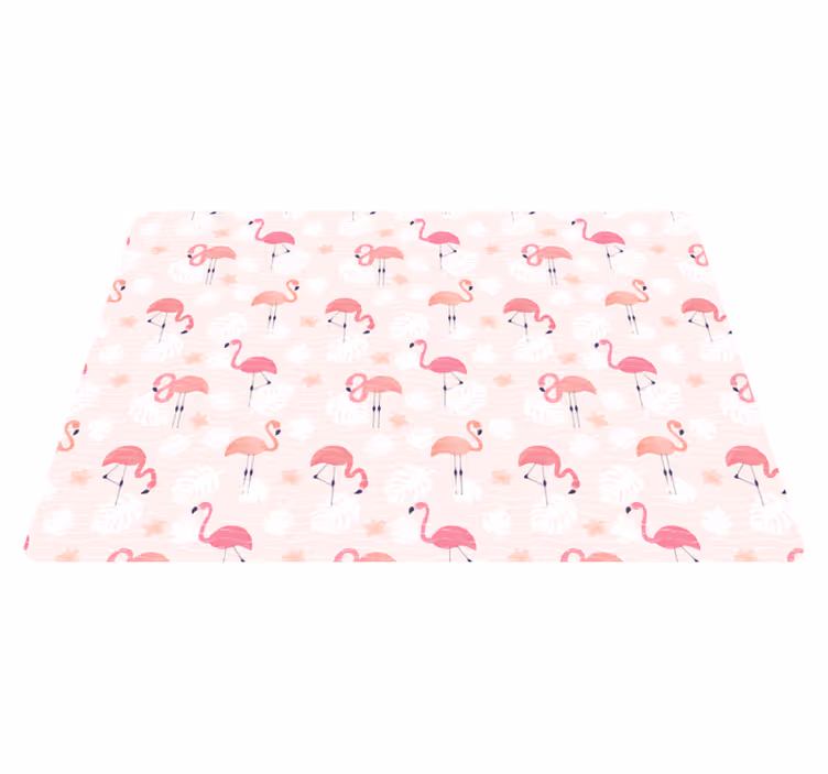 Vinyl teppich tiere mit pinken flamingo-motiven - TenStickers