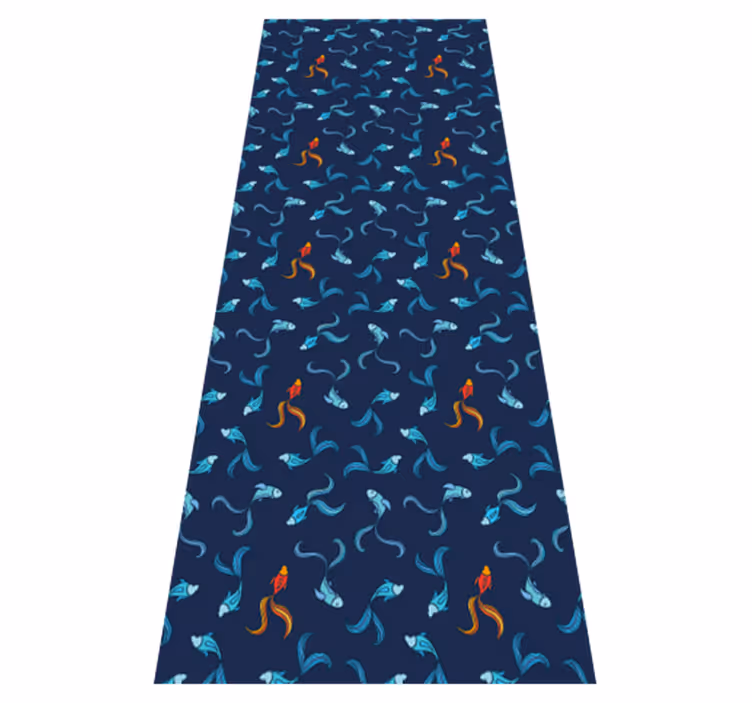 Vinyl teppich tiere eine von tausend orange fischen - TenStickers