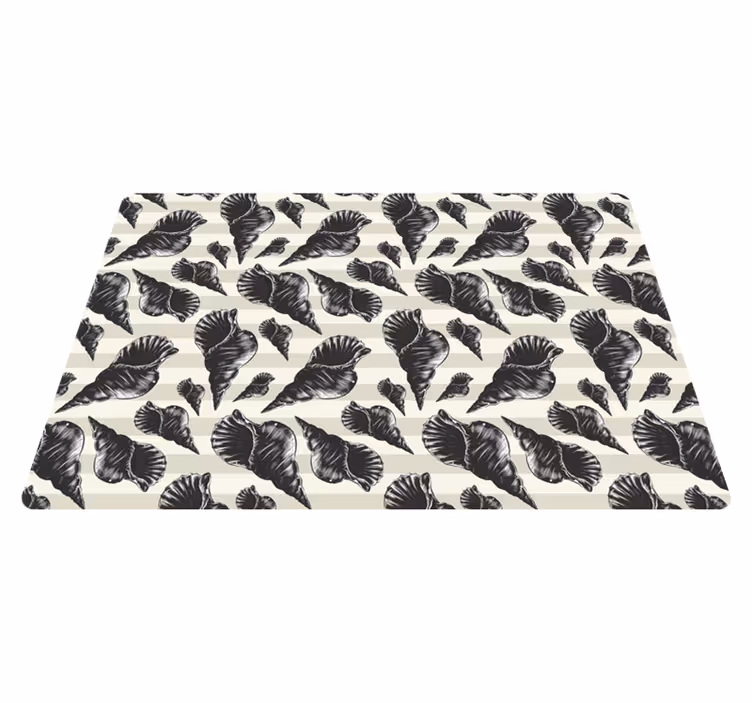 Vinyl teppich tiere mit handgezeichneten muscheln - TenStickers