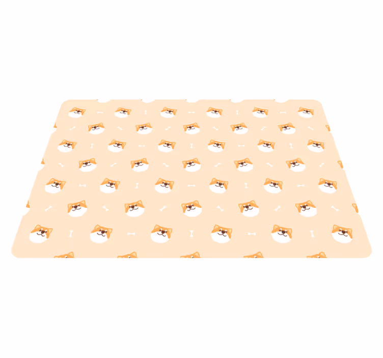 Vinyl teppich tiere süßes hundegesicht cartoon - TenStickers