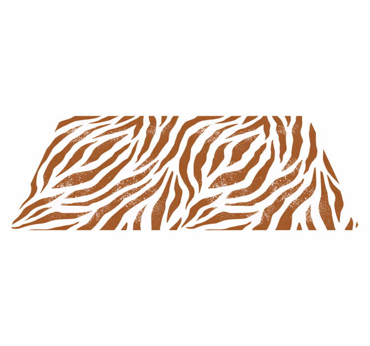 Vinyl teppich tiere im braunen zebra-design - TenStickers