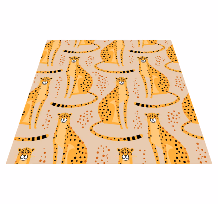 Vinyl teppich tiere mit leopardenmuster - TenStickers