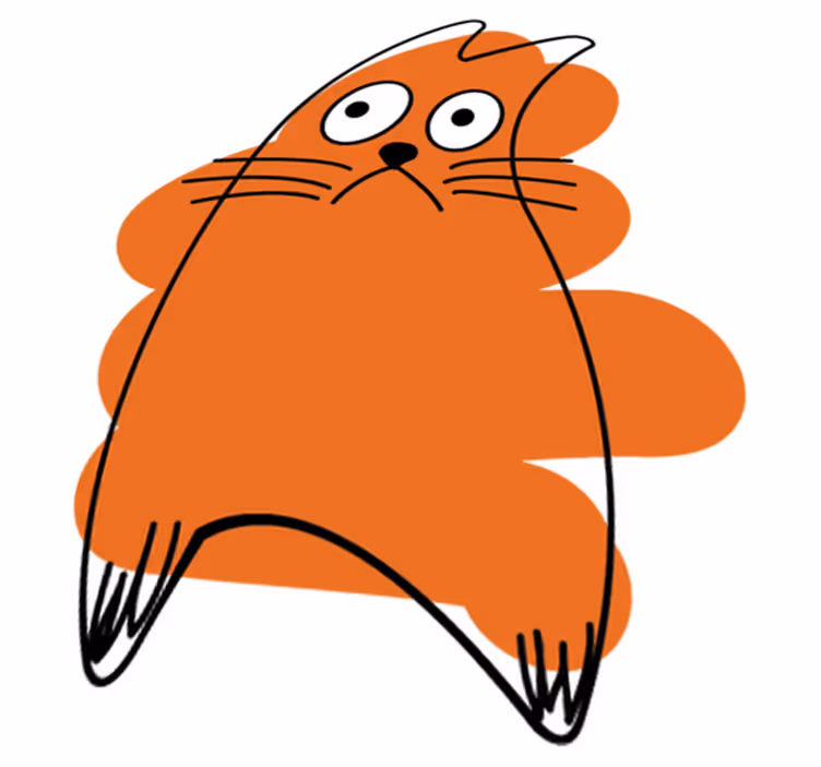 Vinyl teppich tiere orange originale silhouette - TenStickers