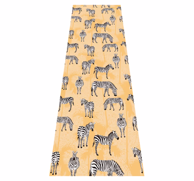 Vinyl teppich tiere mit zebramuster - TenStickers