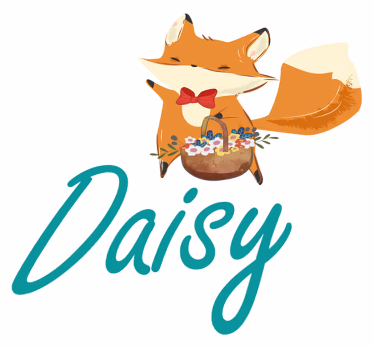Vinyl teppich tiere mit verspieltem fuchs charakter - TenStickers