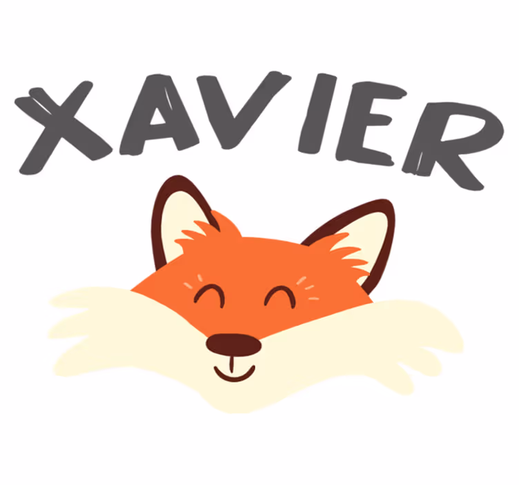 Vinyl teppich tiere mit verspieltem fuchs kopf - TenStickers