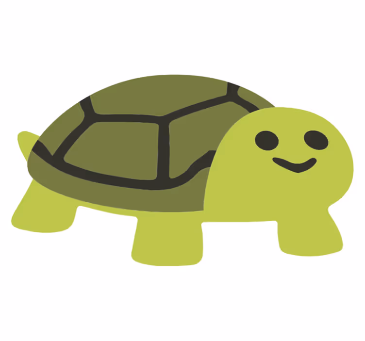 Vinyl teppich tiere niedliche lächelnde schildkröte - TenStickers