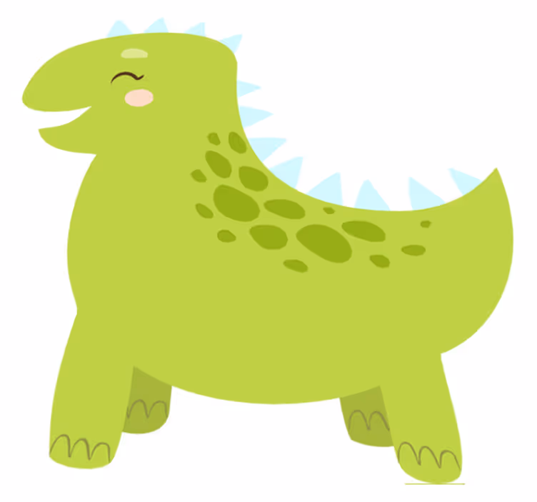 Vinyl teppich tiere glücklicher dinosaurier charakter - TenStickers