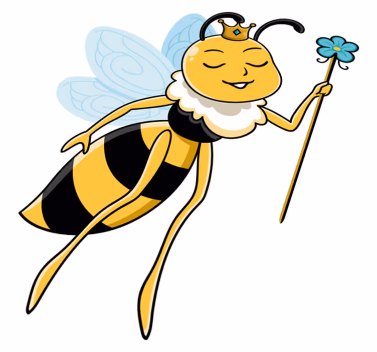 Vinyl teppich tiere mit königlichem bienenmotiv - TenStickers