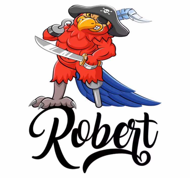 Vinyl teppich tiere piratenpapagei figur - TenStickers