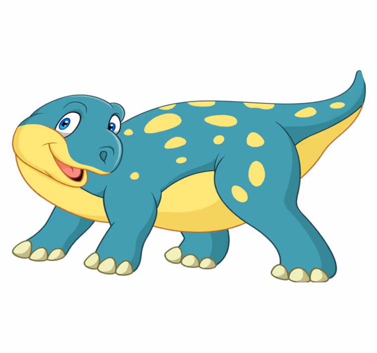 Vinyl teppich tiere fröhlicher animierter dinosaurier - TenStickers