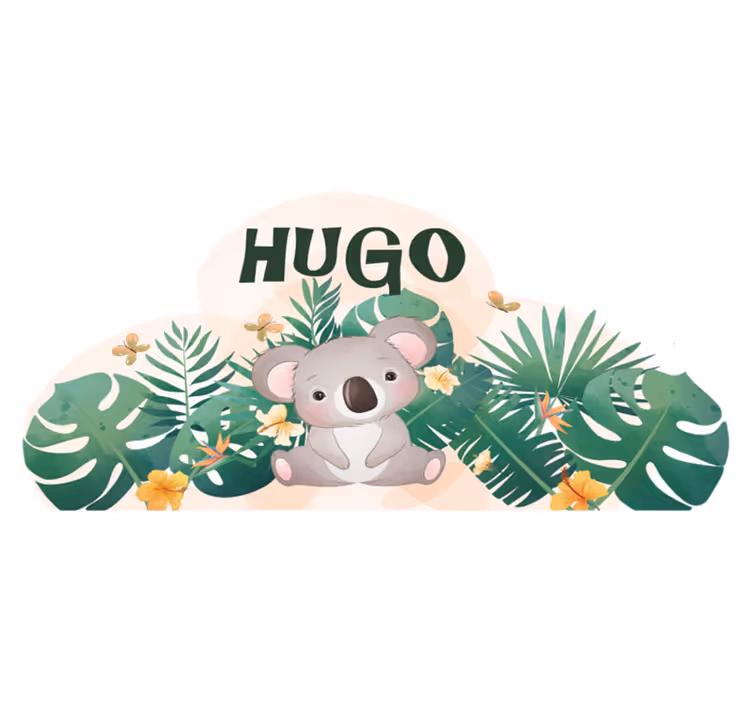 Vinyl teppich tiere koala dschungel motiv - TenStickers