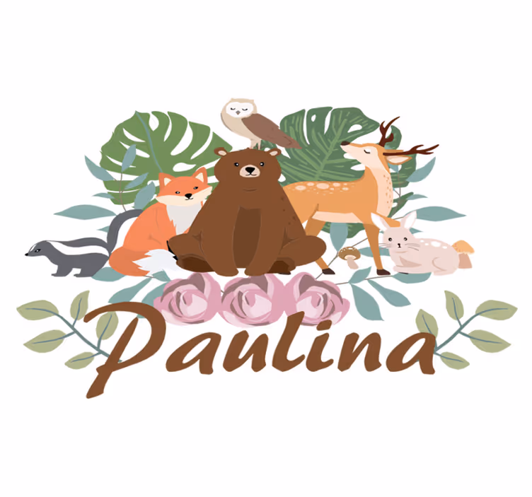 Vinyl teppich tiere waldtier versammlung - TenStickers
