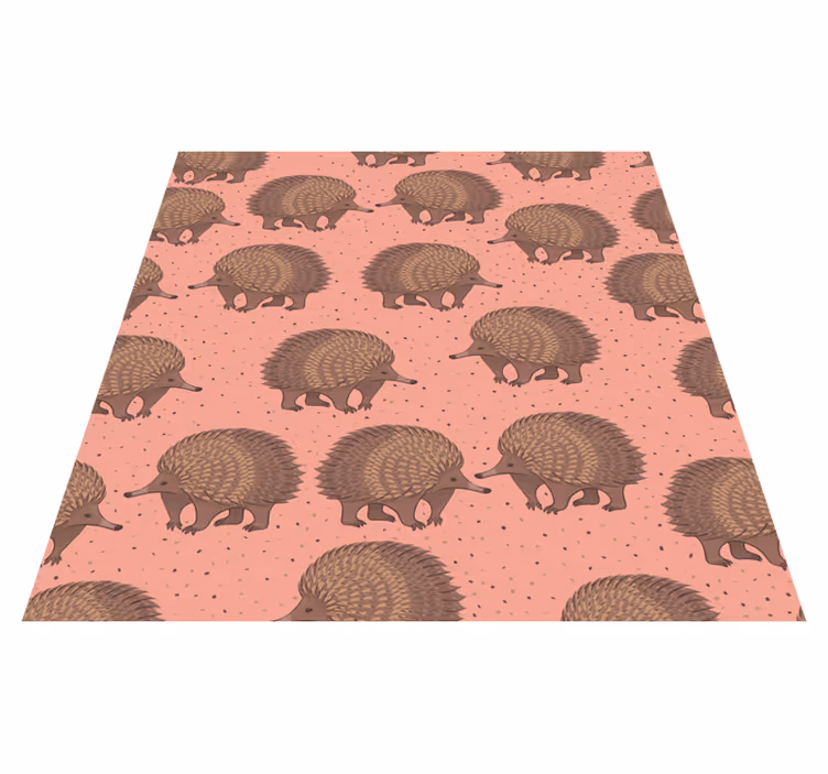 Vinyl teppich tiere igel muster hintergrund - TenStickers