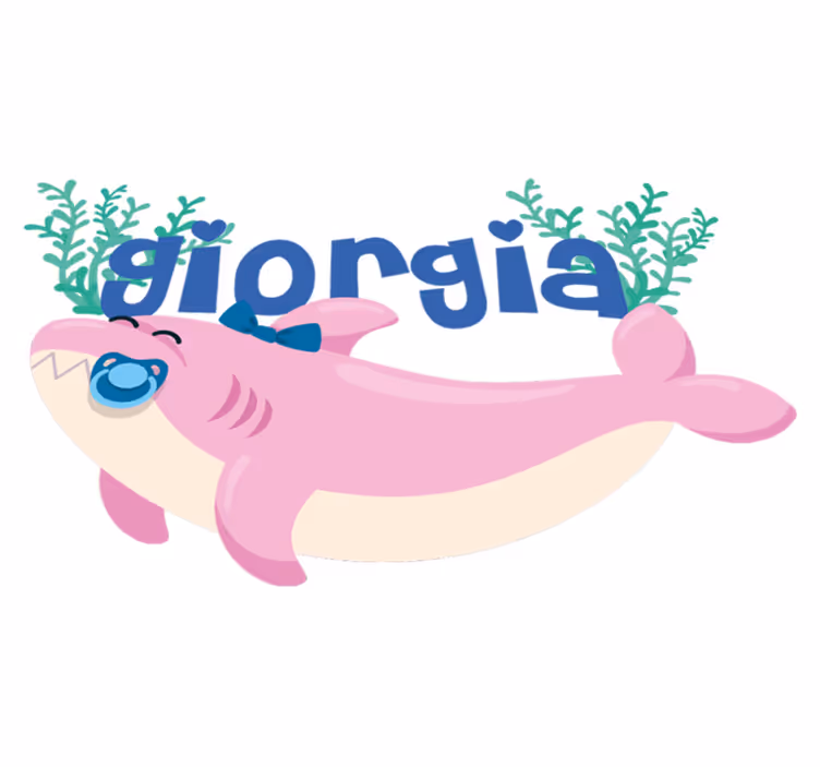 Vinyl teppich tiere im fröhlichen haifischdesign - TenStickers