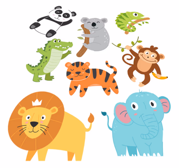 Vinyl teppich tiere handgezeichnete herbsttiere - TenStickers