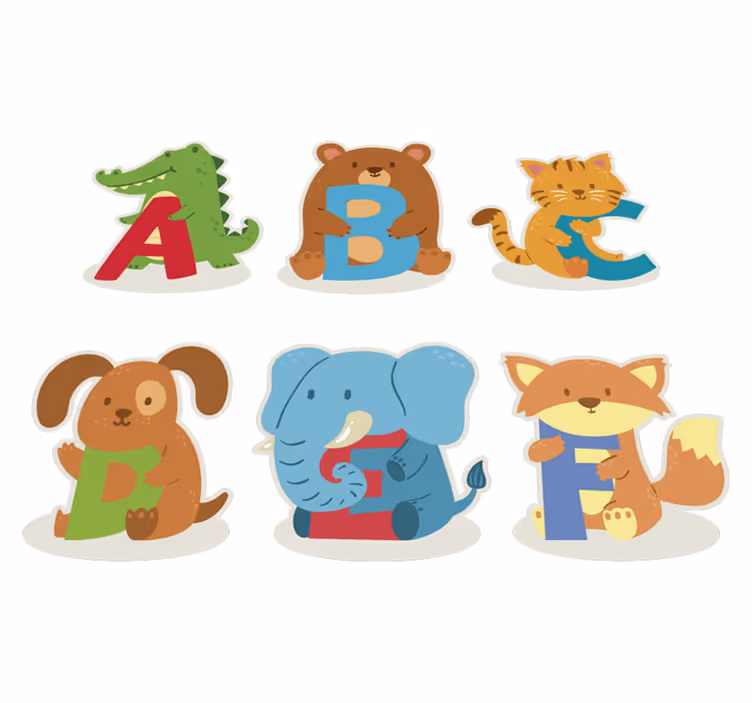 Vinyl teppich tiere abc der tiere - TenStickers
