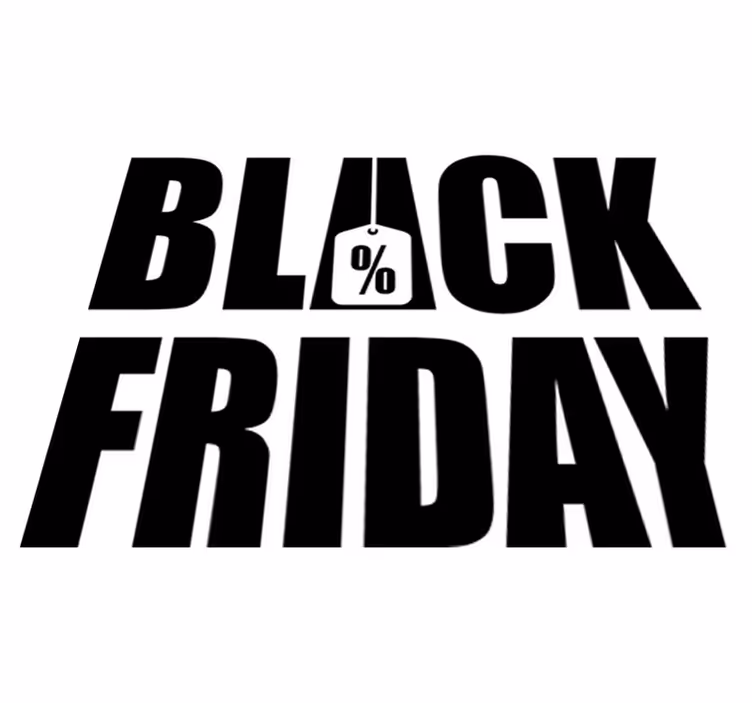 Vinyl teppich black friday einfache weiße oberfläche - TenStickers