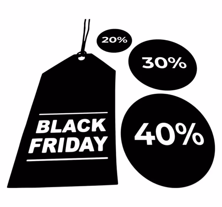 Vinyl teppich black friday anpassbares set aus 3 - TenStickers