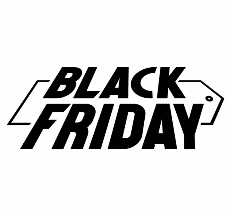 Vinyl teppich black friday moderner schreibschrift - TenStickers