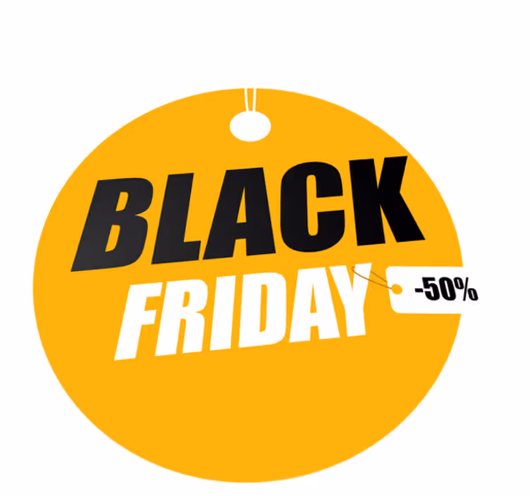 Vinyl teppich black friday personalisierter kreis - TenStickers