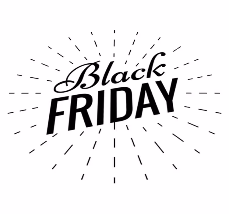 Vinyl teppich black friday mit funkelnder kalligrafie - TenStickers
