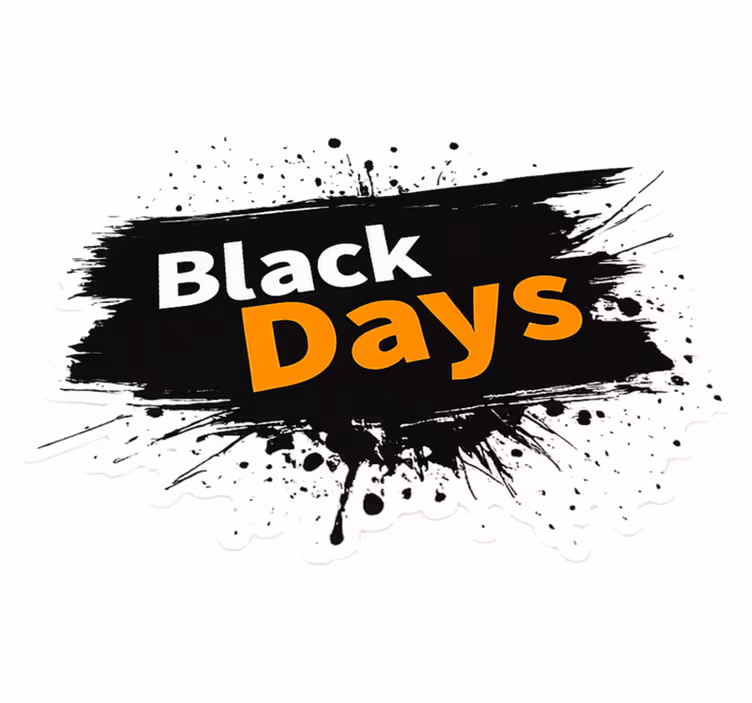 Vinyl teppich black friday schwarz und weiß "black days" - TenStickers