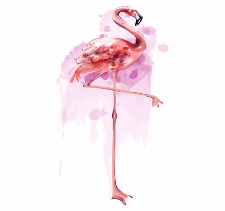 Vinyl teppich tiere elegante flamingo silhouette - TenStickers