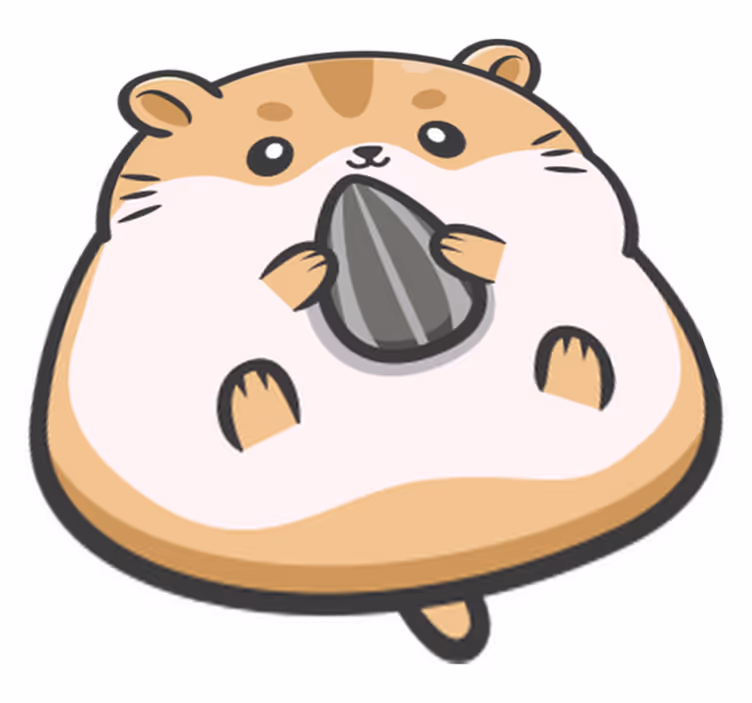 Vinyl teppich tiere mit niedlichem hamster-motiv - TenStickers