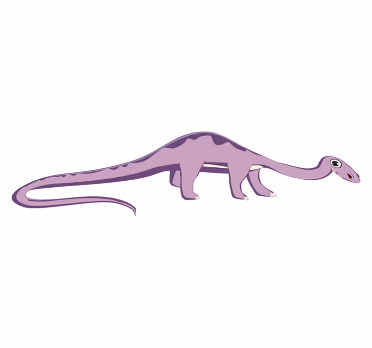 Vinyl teppich tiere freundlicher langhalsdinosaurier - TenStickers