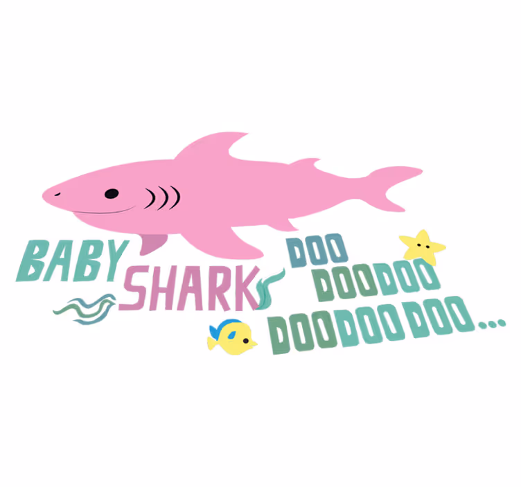 Vinyl teppich tiere mit baby shark liedtext - TenStickers