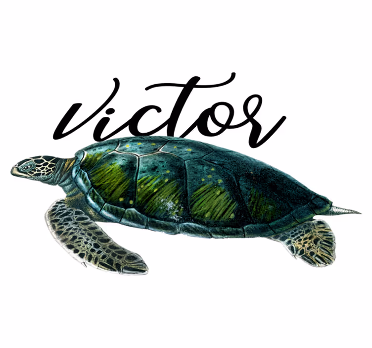 Vinyl teppich tiere mit anpassbarem schildkrötenmotiv - TenStickers