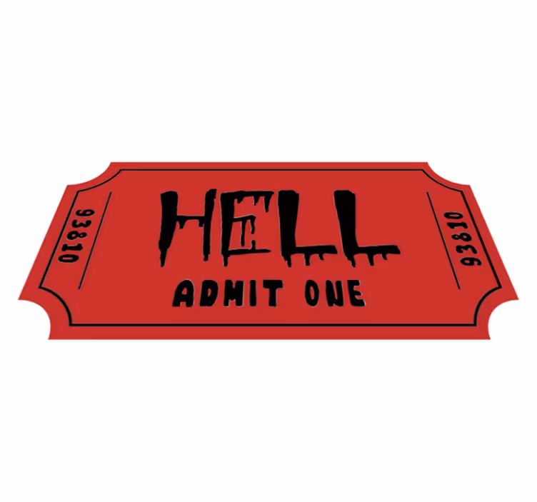 Vinyl teppich halloween eintritt in die hölle - TenStickers