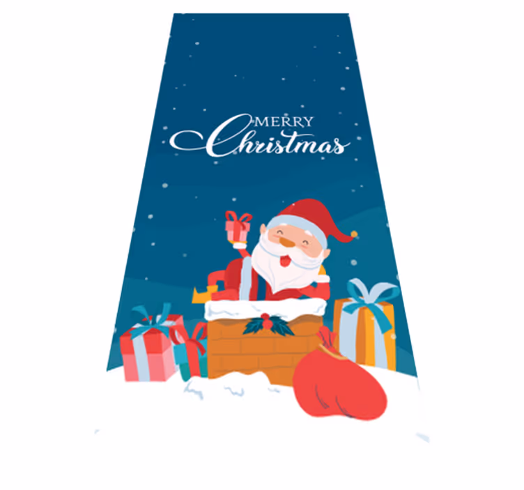 Vinyl teppich weihnachten fröhliche weihnachten mit santa - TenStickers