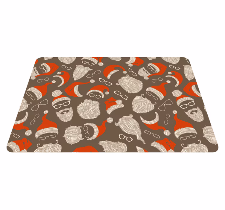 Vinyl teppich weihnachten mit vintage weihnachtsmann-motiv - TenStickers