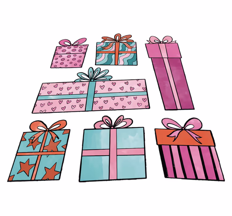 Vinyl teppich weihnachten geschenkset - TenStickers