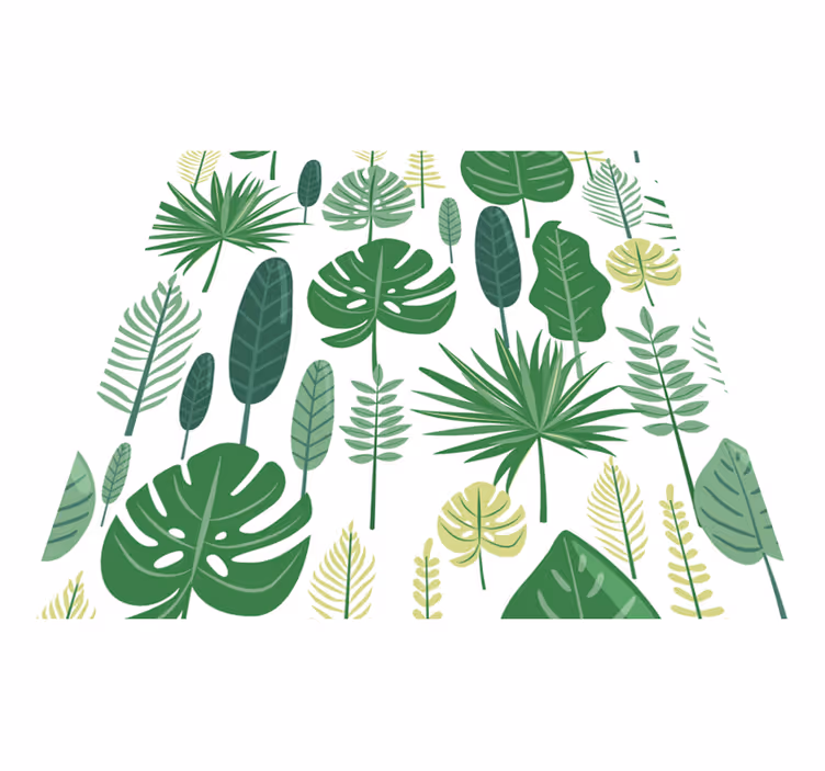 Vinyl teppich blumen monstera design - TenStickers
