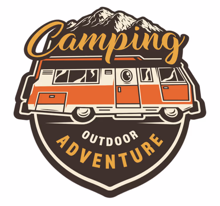 Vinyl teppich blumen für wohnmobil camping abenteuer - TenStickers
