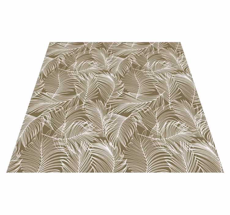 Vinyl teppich blumen elegante braune blätter - TenStickers
