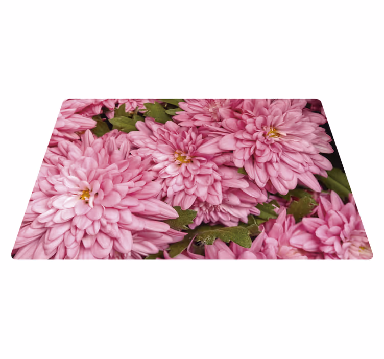 Vinyl teppich blumen in pinken blüten frühling - TenStickers