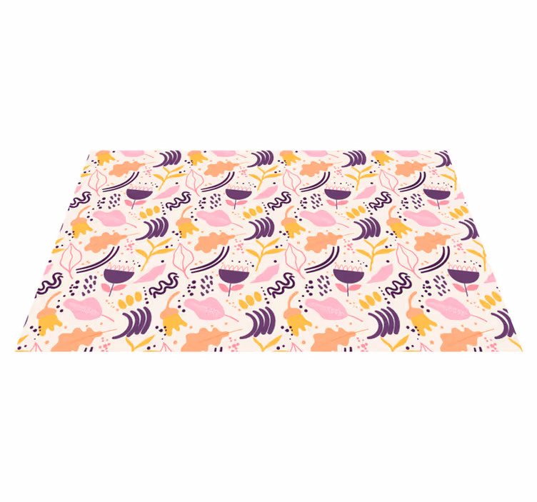 Vinyl teppich blumen lebendige blumeninspiration - TenStickers