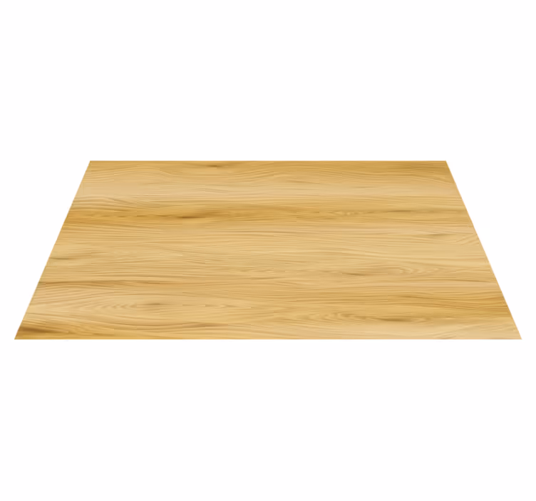 Vinyl teppich blumen auf realistischem holz hintergrund - TenStickers