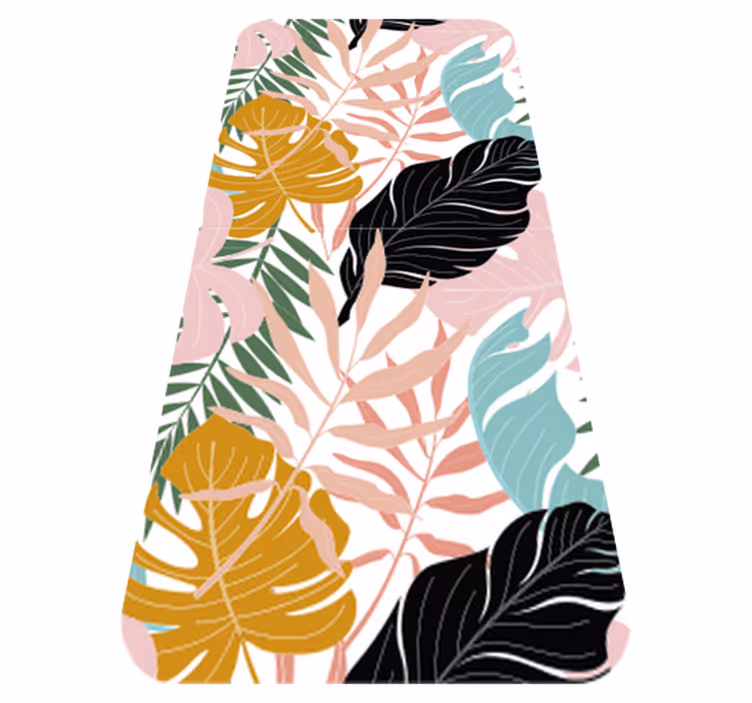 Vinyl teppich blumen buntes abstraktes muster - TenStickers