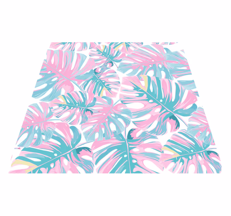 Vinyl teppich blumen köstliche monstera - TenStickers