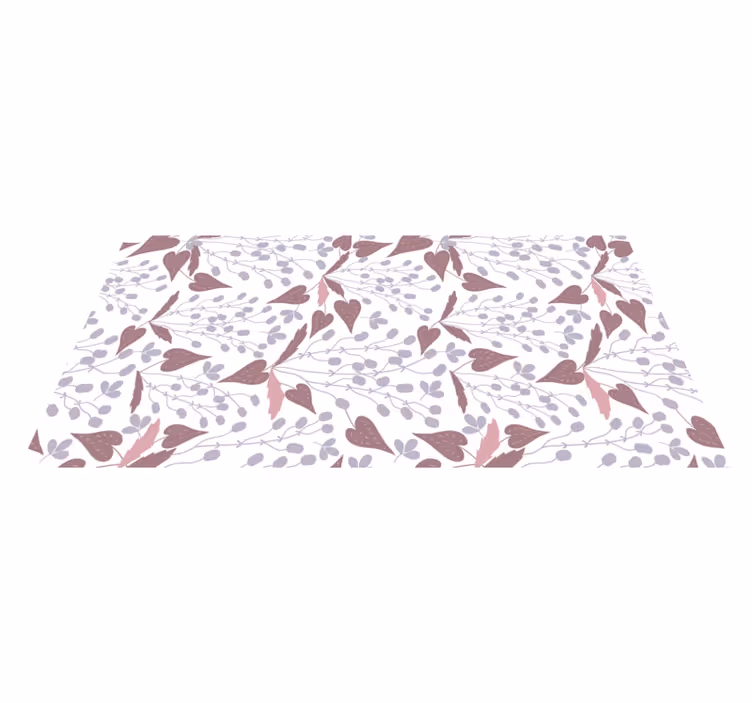 Vinyl teppich blumen mit pastellfarbenem vintage-muster - TenStickers